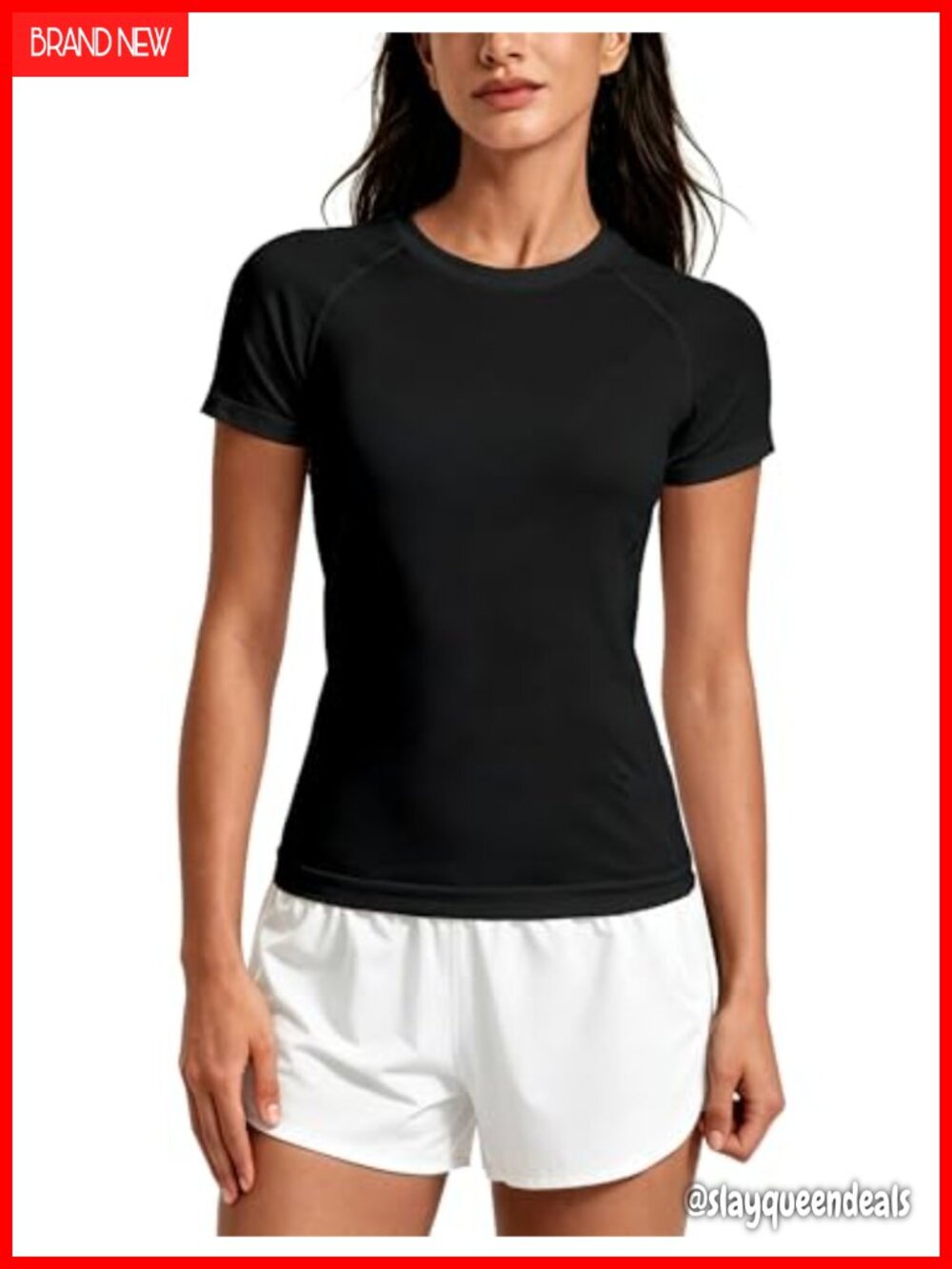 Seamless Workout Top Athletic Short Sleeve Crewneck Tee